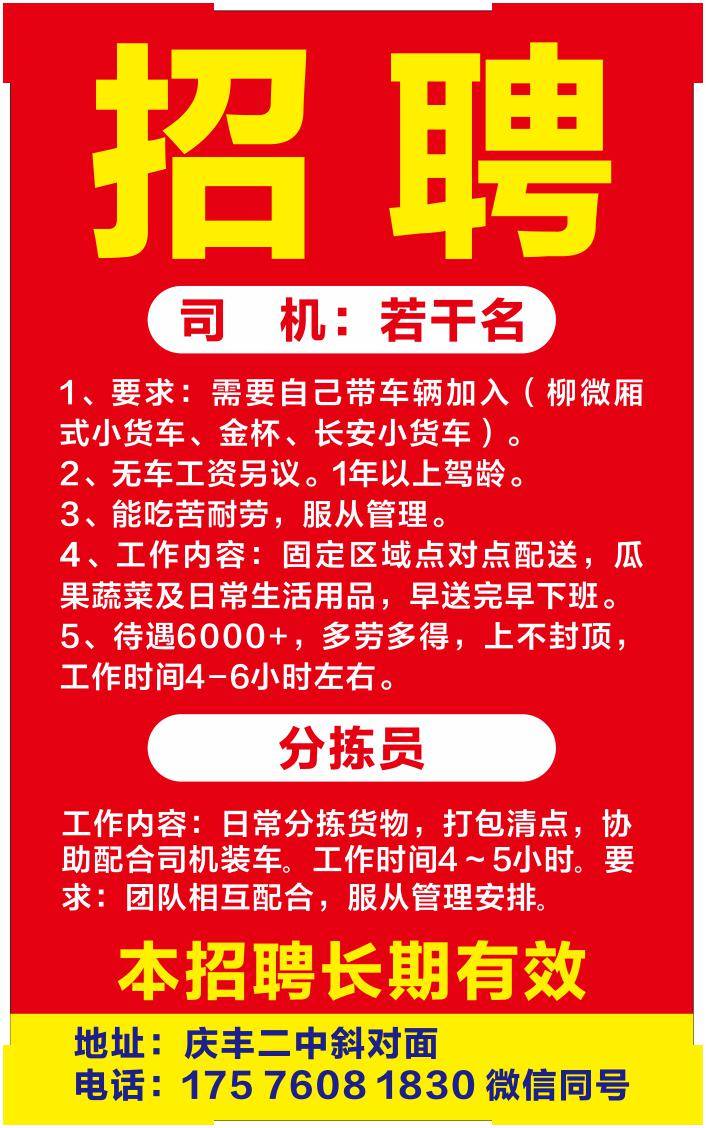 鹤山沙坪最新司机招聘信息汇总