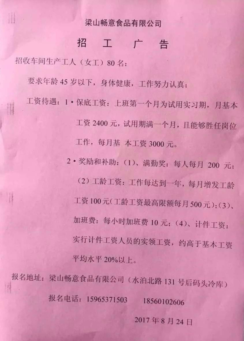 梁山招聘网女性人才最新招聘信息概览